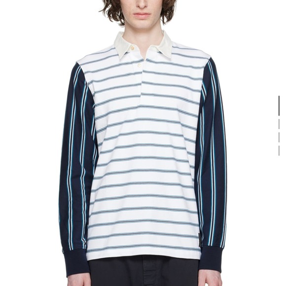 Paul Smith Striped Long Sleeve Polo